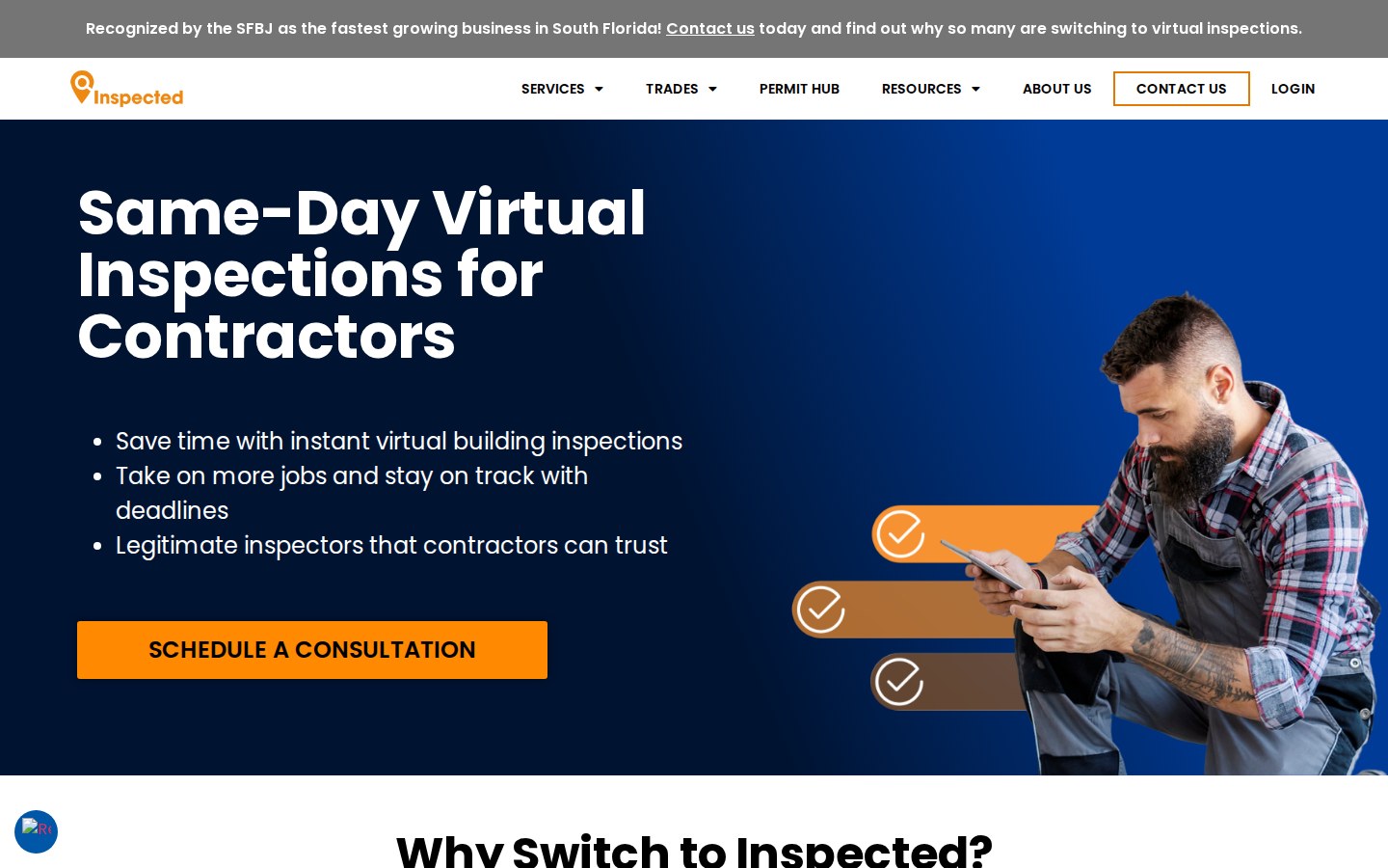 Inspected website preview